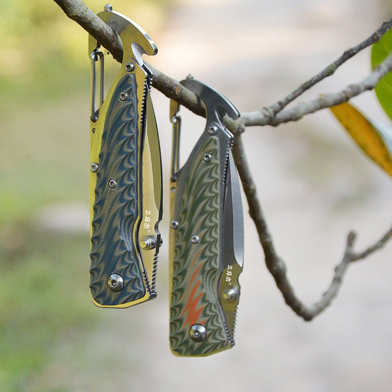Premium Portable Folding Filed Knife with 12C27 Stainless Steel Blade and G10 Handle | Durable, Lightweight, and Versatile EDC Survival Tool