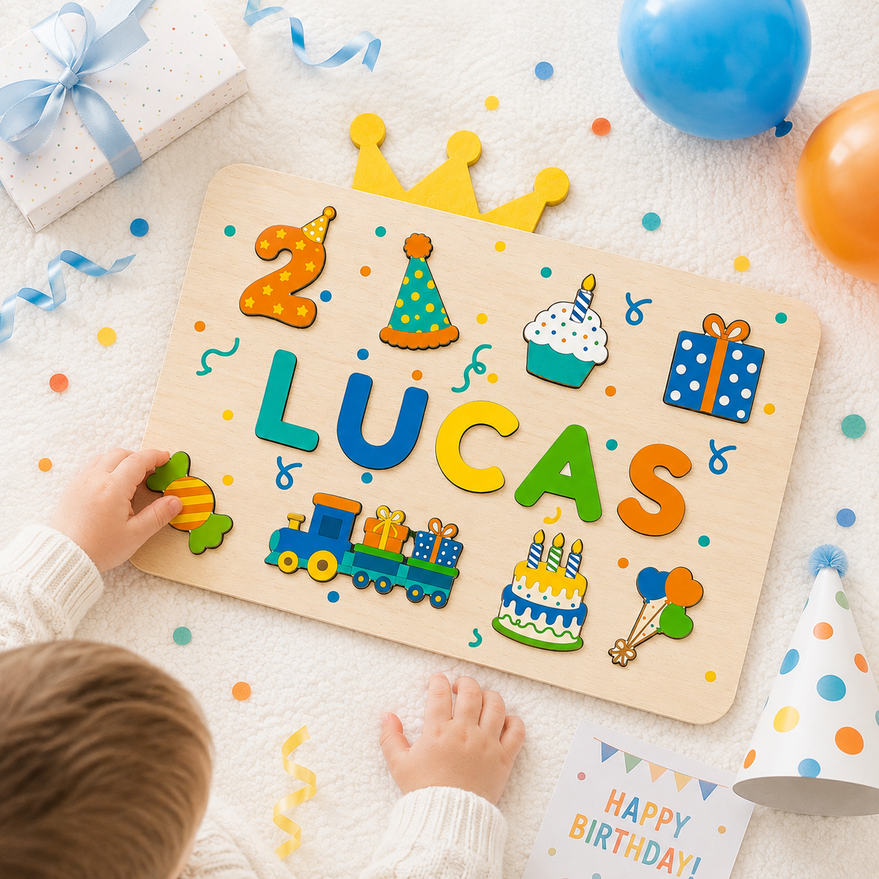 Personalized Birthday Name Puzzle for Kids