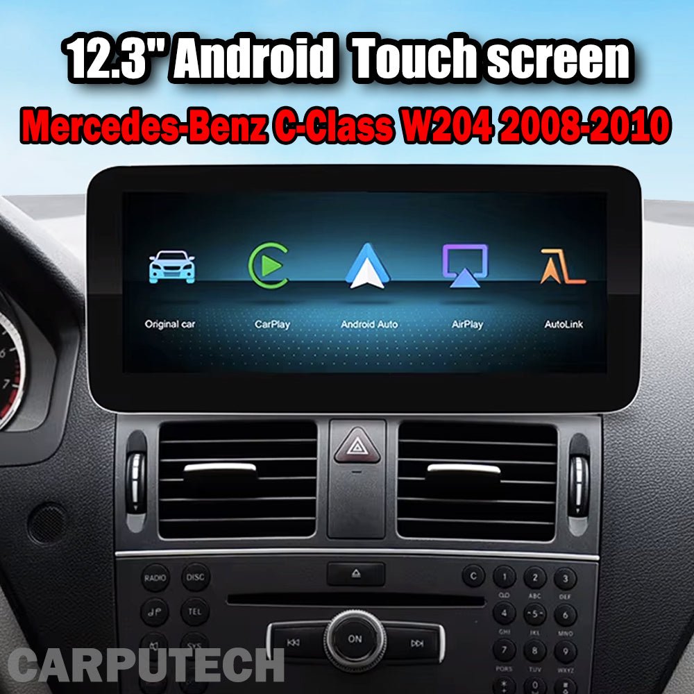 12.3'' For Mercedes-Benz C-Class W204 2008-2010 NTG 4.0 Android Screen Infotainment Navigation System Car Multimedia Touch Screen Head Unit Car Radio GPS