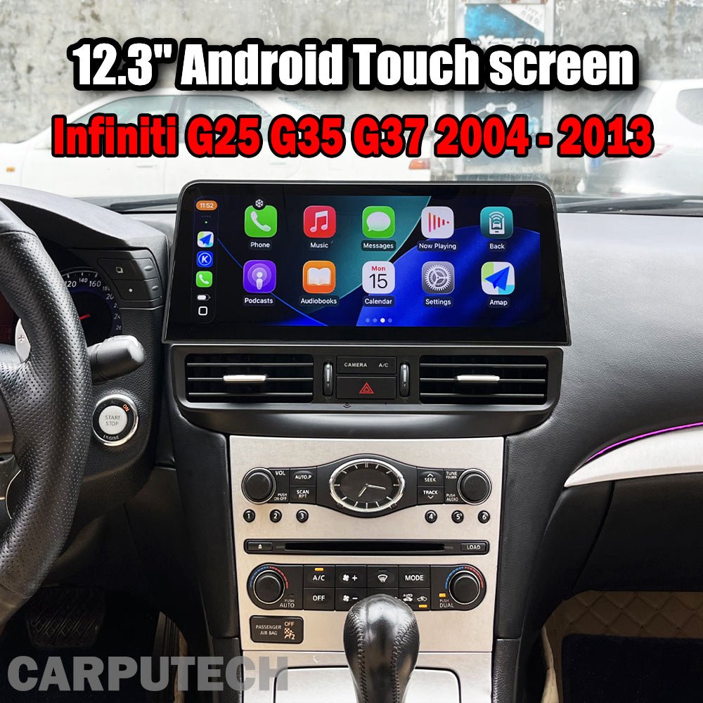 12.3'' For Infiniti G25 G35 G37 2004 - 2013 Android Screen Infotainment Navigation System Car Multimedia Touch Screen Head Unit Car Radio GPS