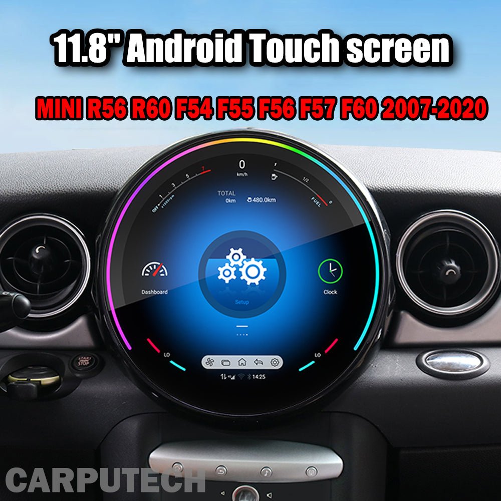11.8'' For BMW MINI R56 R60 F54 F55 F56 F57 F60 2007-2020 Android Screen Infotainment Navigation System Car Multimedia Touch Screen Head Unit Car Radio GPS NBT EVO