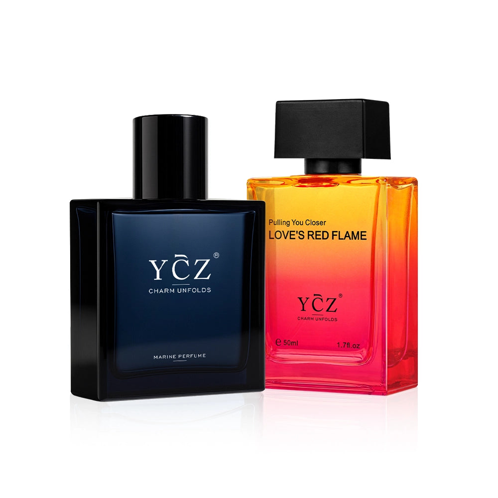 YCZ Midnight Marine & Love's Red Flame Eau De Parfum