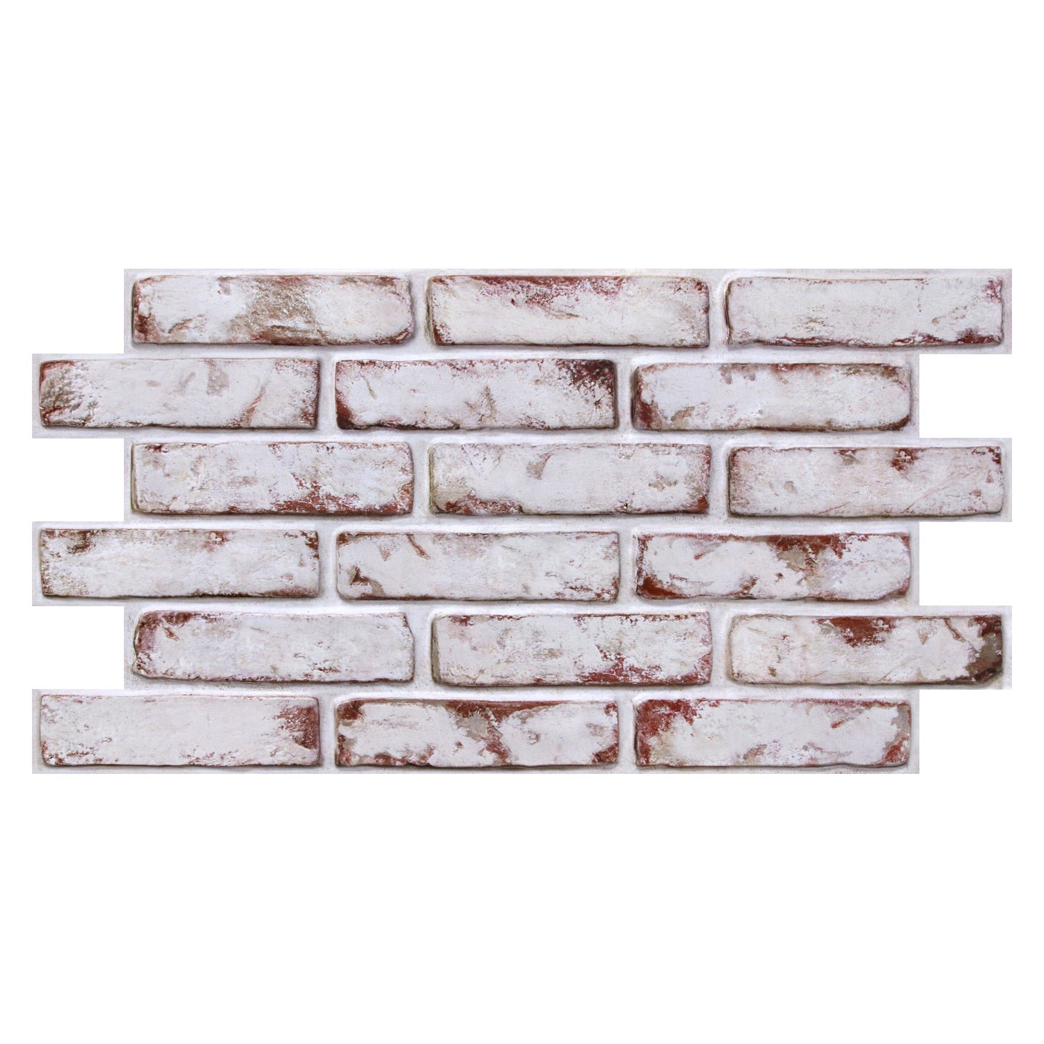 3D Whitewashed Brick Wall Panels Peel and Stick -Large Size