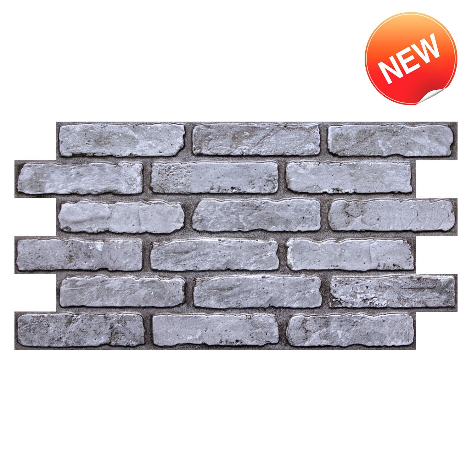3D Dark Antique Brick Wall Panels Peel and Stick -Large Size
