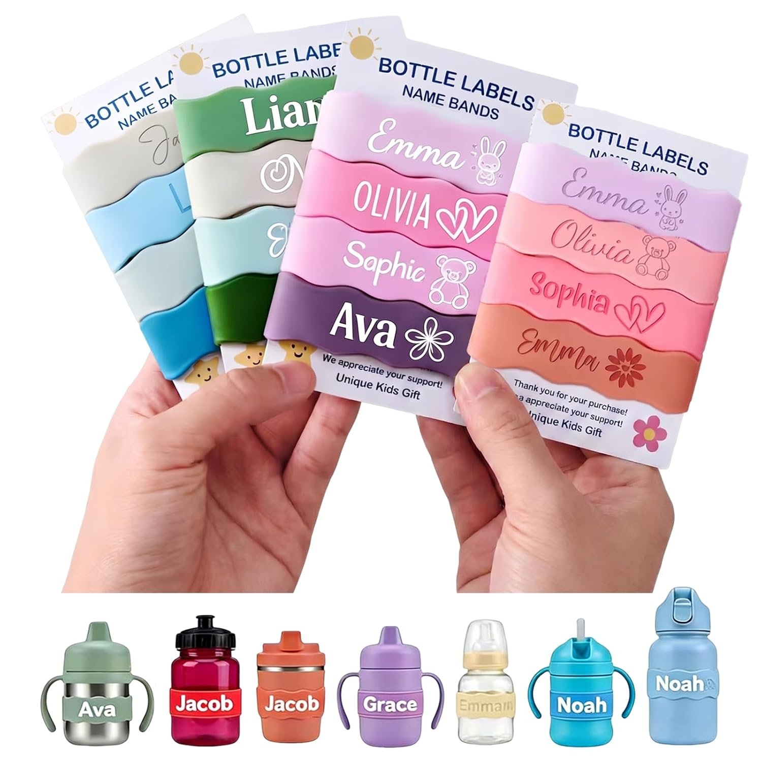 Custom Name Water Bottle Labels4 Piece