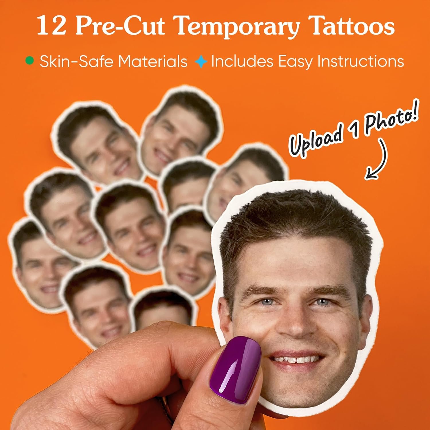 Custom Temporary Tattoos with Photo Personalized Name