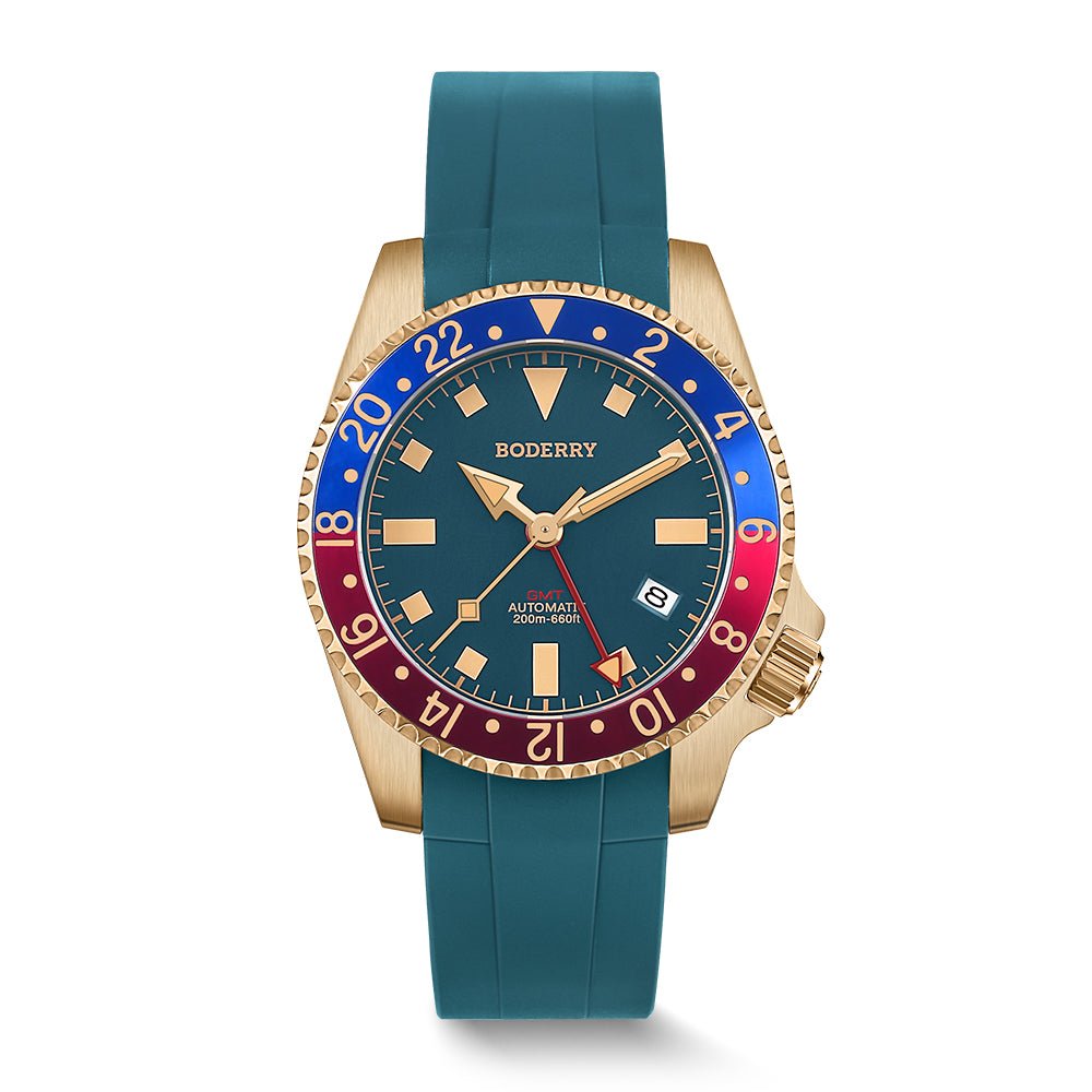 ADMIRAL GMT Bronze Diver Watch — Blue