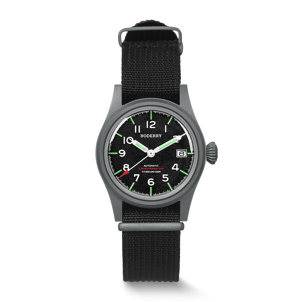 LANDMASTER Titanium Field Watch — Black