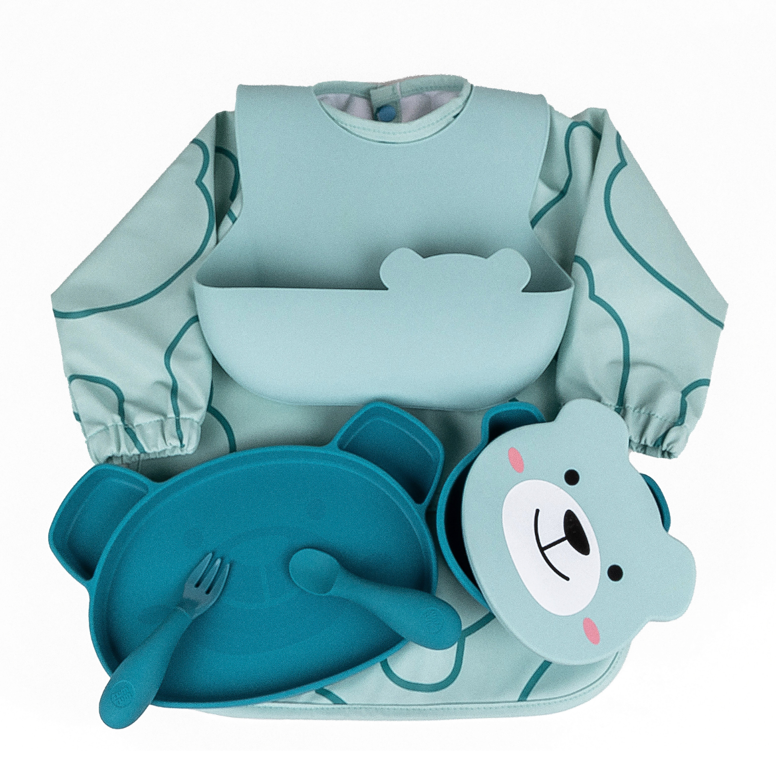 Baby Weaning Bibs Bundle Blue