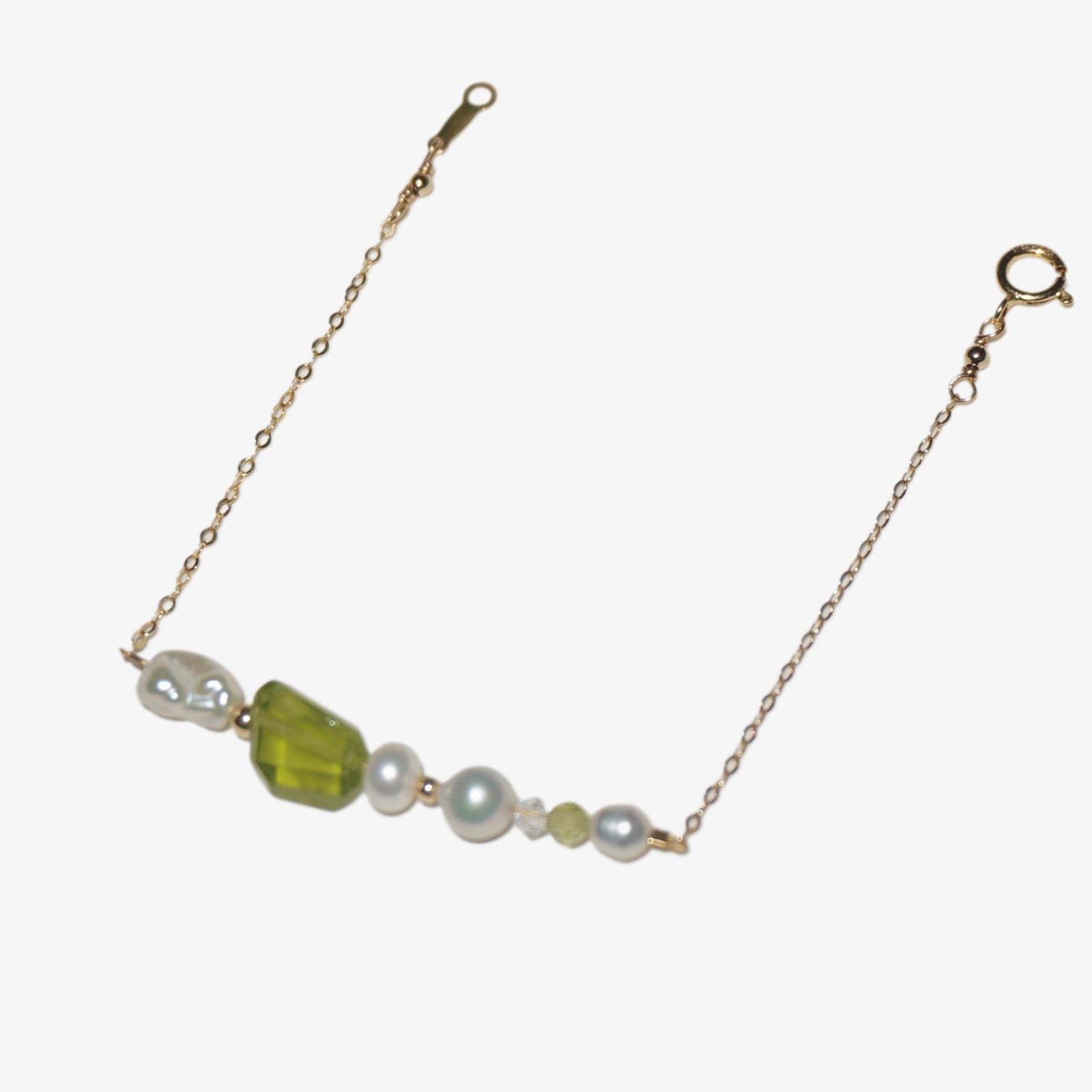 14K Gold-filled Dainty OLIVE STARFALL Pearl Bracelet