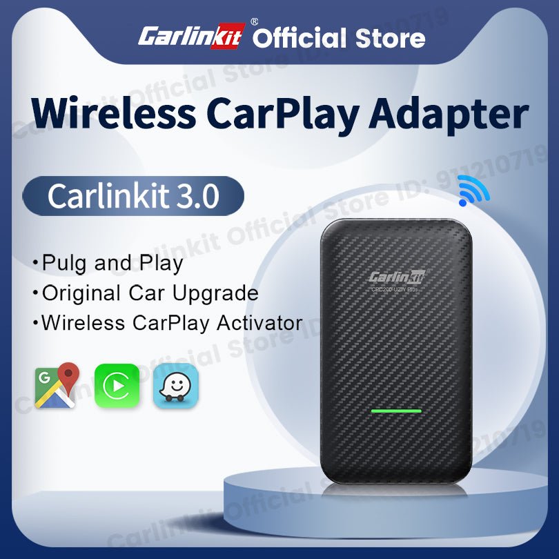 Carlinkit 3.0 Apple CarPlay Wireless Dongle Activator For Audi Benz Mazda Porsche Volkswagen Volvo Ford Citroen Honda Nissan Toyota Car MP4 MP5 Play Carbon Fiber Shell