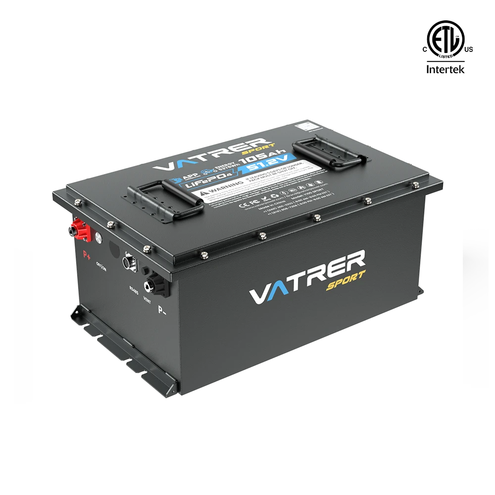 UL 2271Vatrer 48V 105Ah UTV Lithium Battery for Heavy Duty Power and Long Range