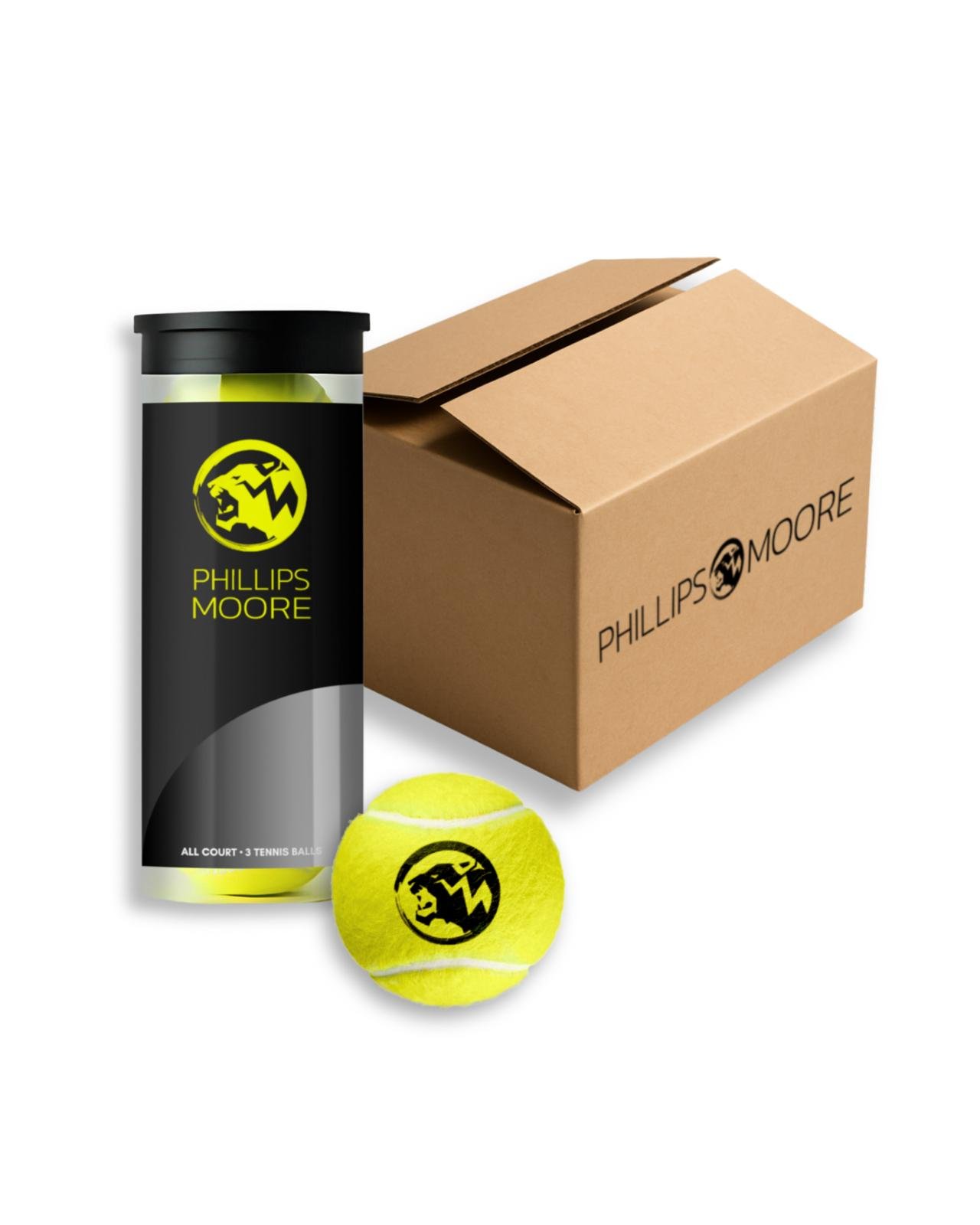 Phillips-Moore Grand Prix All Court Tennis Balls <br>(24*3 Ball Cans)