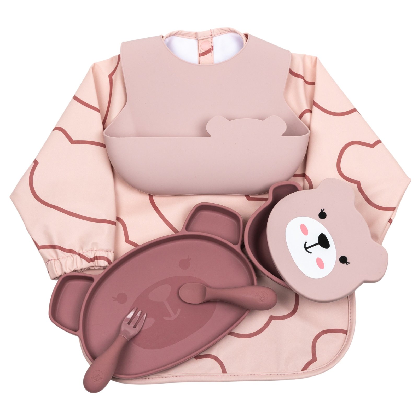 Baby Weaning Bibs Bundle Pink