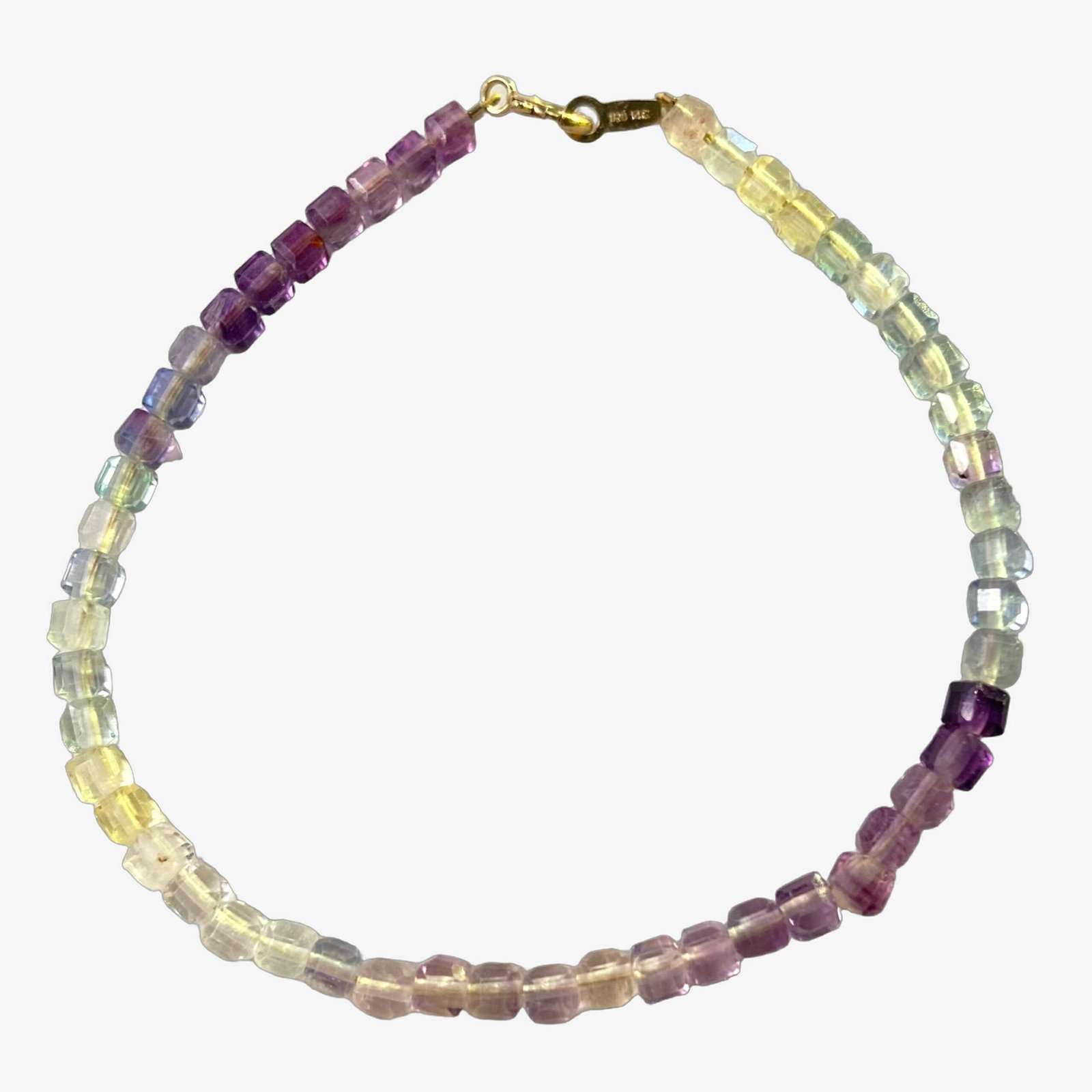 14K Gold-Filled GALAXY Fluorite Bracelet Colorful Gemstone Elegance by LING LAN Jewelry