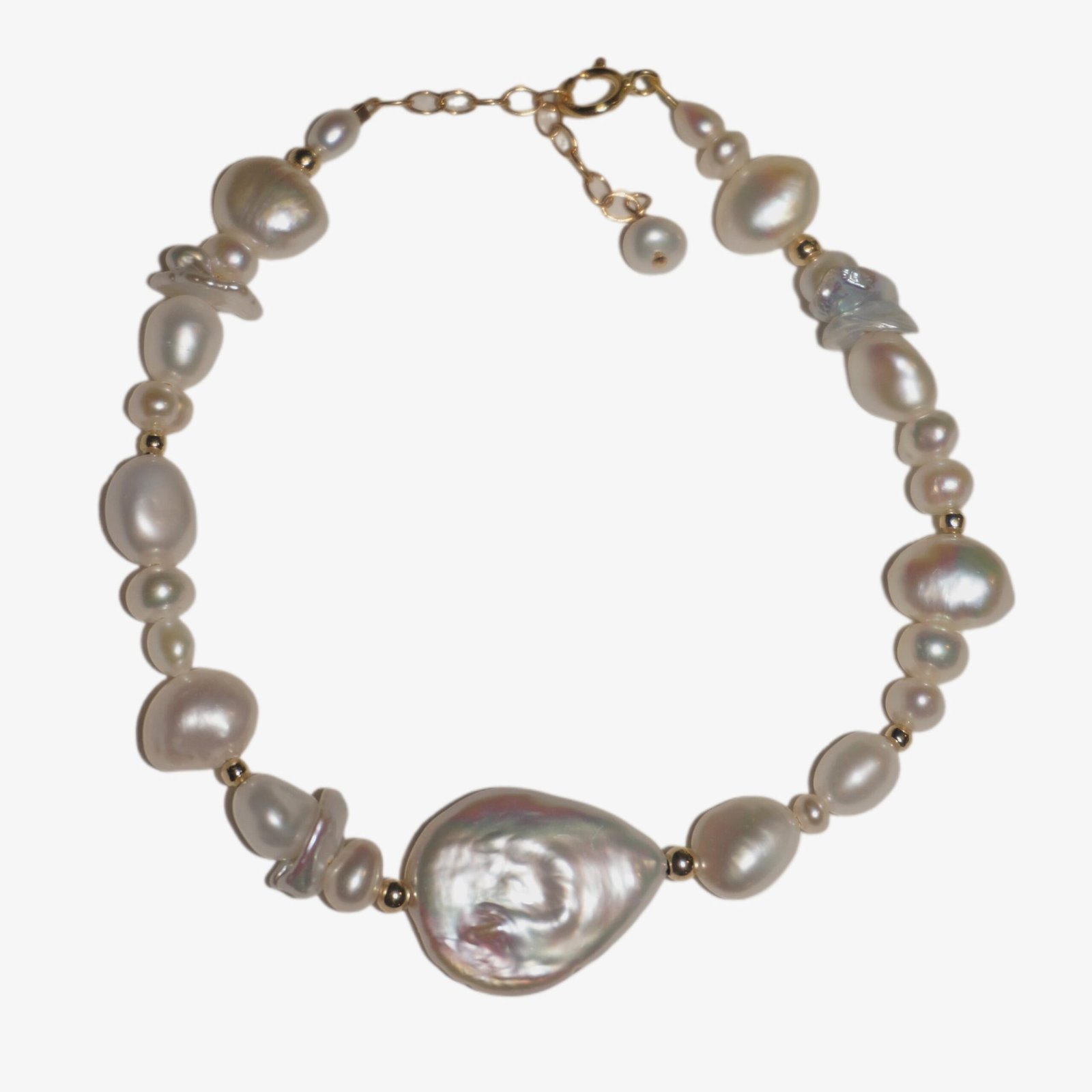 14K Gold-Filled Dainty Ophelia Pearl Bracelet