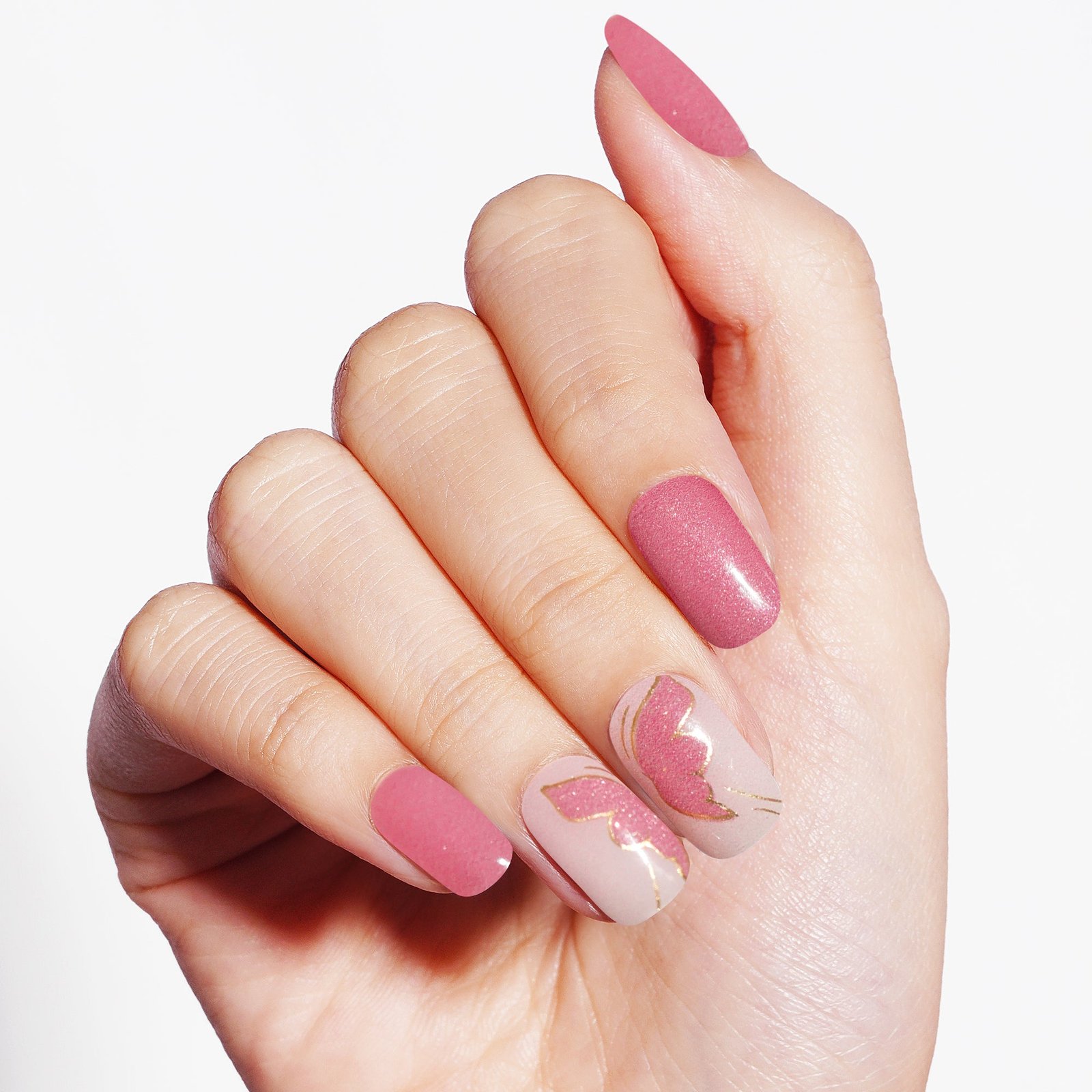 Soft Blush Pink Gel Nail Strips with a Gentle, Feminine Glow | Pink Whispers-2870