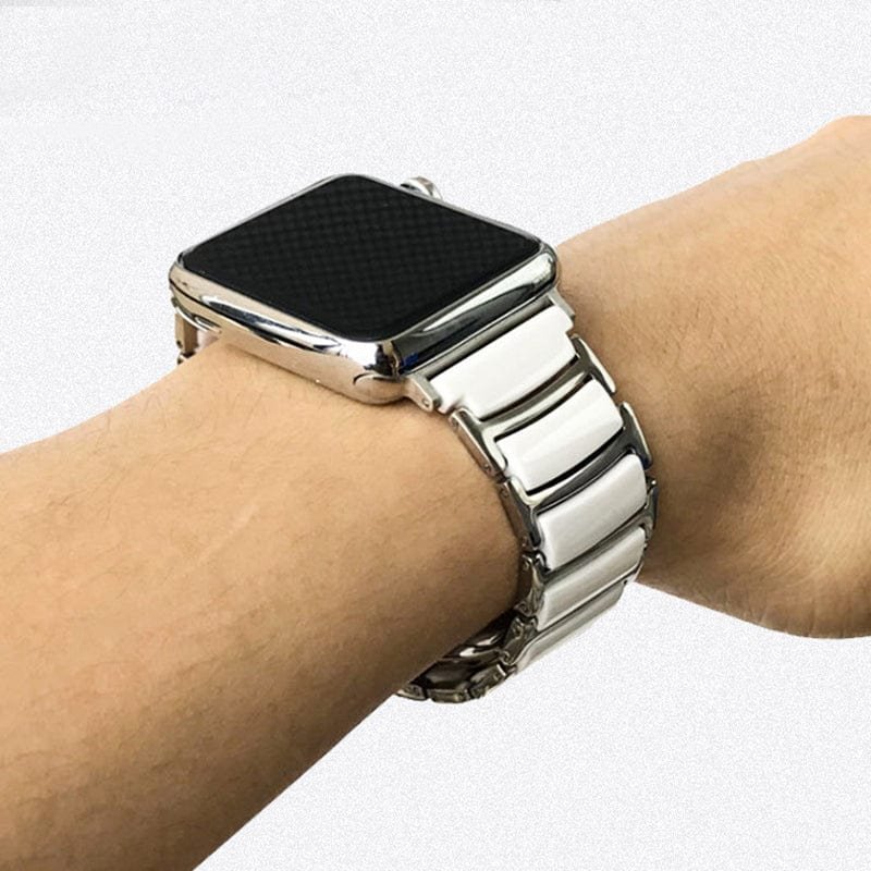 Metal Ceramic Watch Bands for Apple watch SE & Series 7/6/5/4/3/2/1
