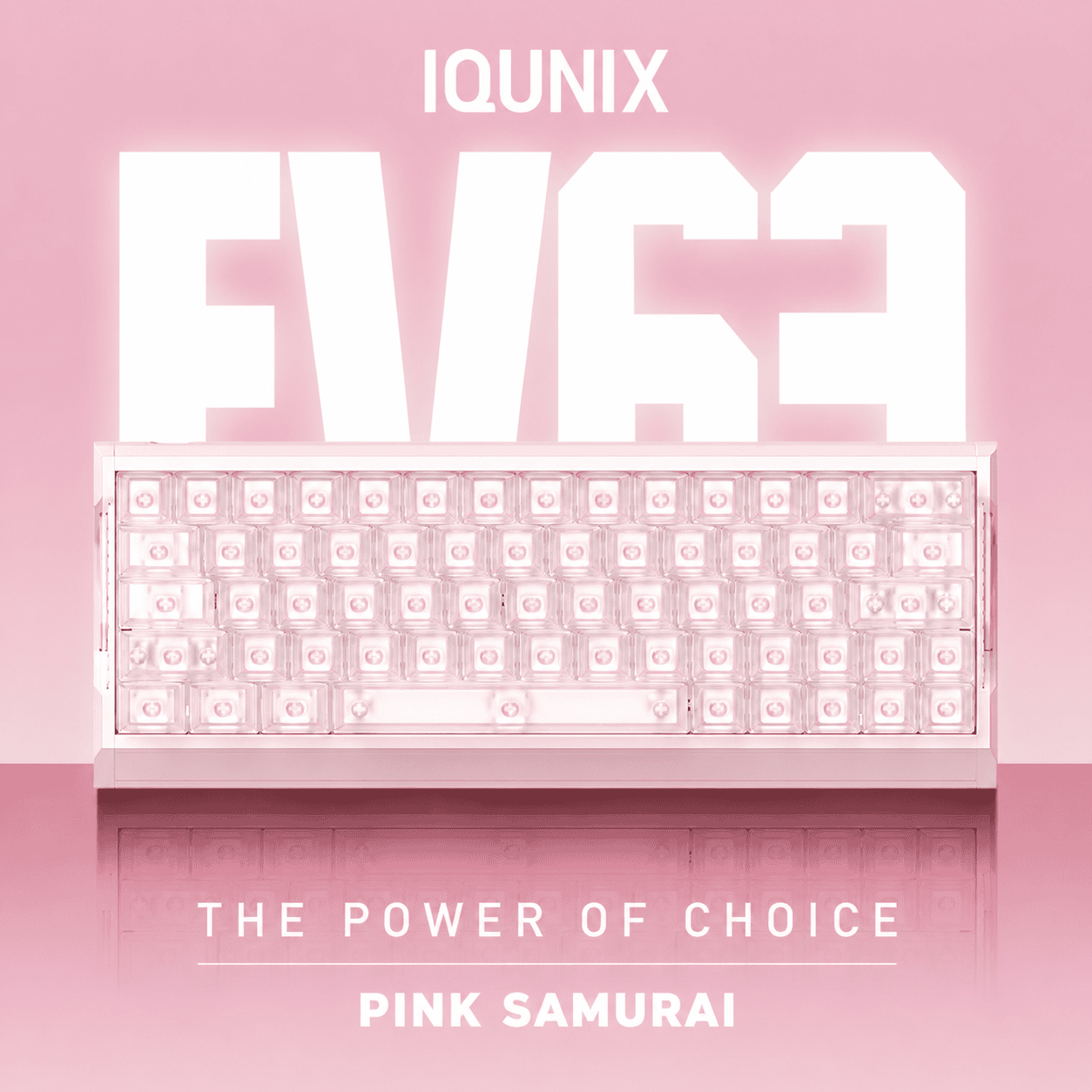 IQUNIX EV63 Pink Warrior Hall Effect Keyboard