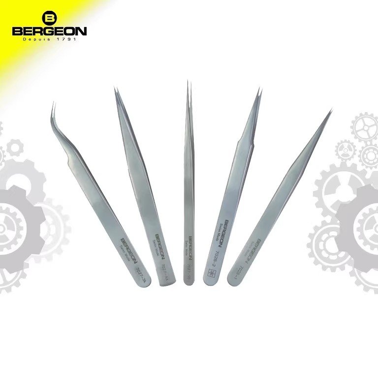 Bergeon 7026 Anti-Magnetic Balance-Spring Tweezers
