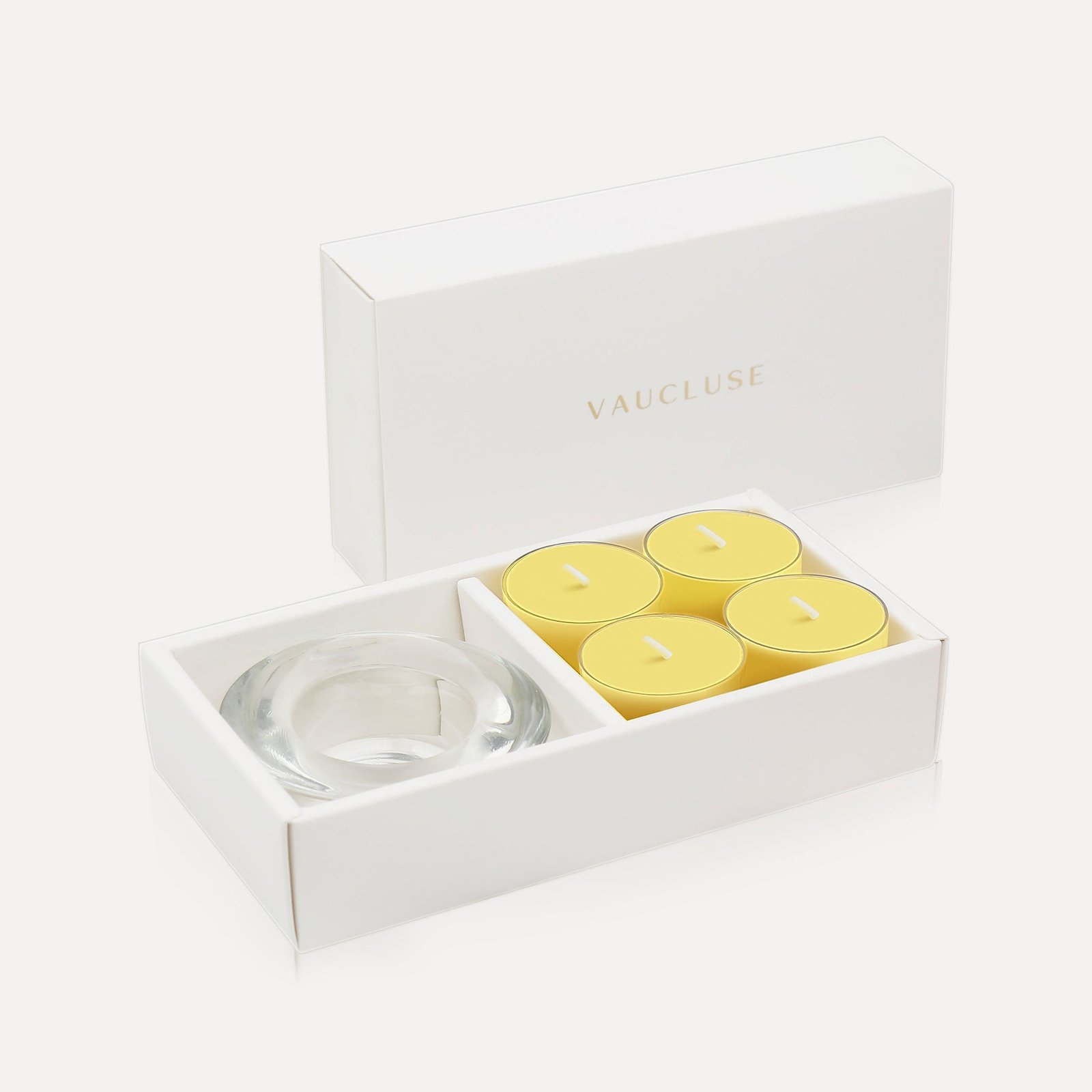 Vaucluse Lemon Tealights & Candle Holder Set