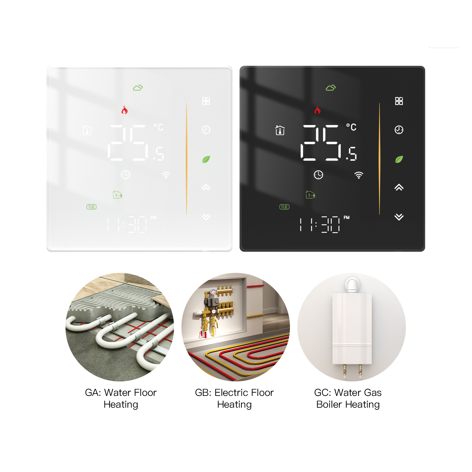 Tuya Zigbee Smart Thermostat Gas/Water Heater, Room Thermostat Digital Programmable